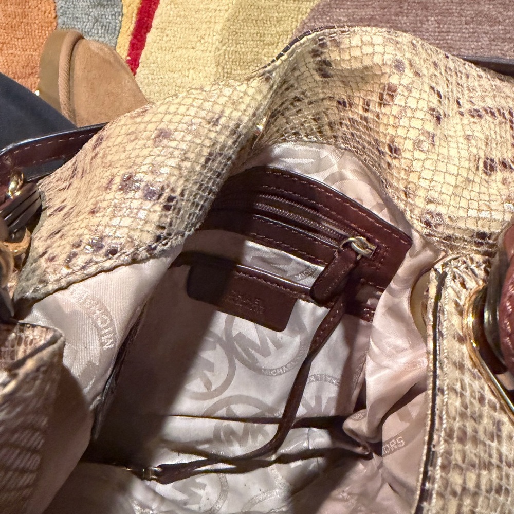 Michael Kors Python Snakeskin Embossed Leather Sh… - image 4